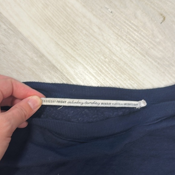 Anthropologie Saturday Sunday Off The Shoulder Jumpsuit Navy Blue Size L - Picture 5 of 11